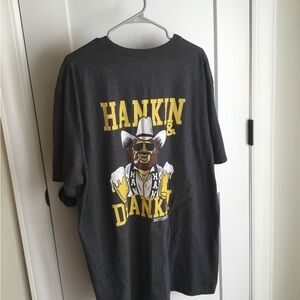 Anvil Gray Graphic Tee with Yellow Print